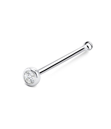 Little Crystal Silver Bone Nose Stud NSKD-1897